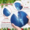imageZubebe 2 Pcs 8quot Extra Large Size Christmas Hanging Ball Ornaments Oversized Huge Big Xmas Christmas Plastic Balls for Outside Lawn Yard Tree Hanging DecorationsGlitter BlackGlitter Blue