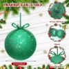 imageZubebe 2 Pcs 8quot Extra Large Size Christmas Hanging Ball Ornaments Oversized Huge Big Xmas Christmas Plastic Balls for Outside Lawn Yard Tree Hanging DecorationsMatte PurpleGlitter Green
