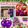 imageZubebe 2 Pcs 8quot Extra Large Size Christmas Hanging Ball Ornaments Oversized Huge Big Xmas Christmas Plastic Balls for Outside Lawn Yard Tree Hanging DecorationsMatte PurpleShiny Purple