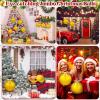 imageZubebe 2 Pcs 8quot Extra Large Size Christmas Hanging Ball Ornaments Oversized Huge Big Xmas Christmas Plastic Balls for Outside Lawn Yard Tree Hanging DecorationsGlitter BlackMatte Gold
