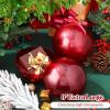 imageZubebe 2 Pcs 8quot Extra Large Size Christmas Hanging Ball Ornaments Oversized Huge Big Xmas Christmas Plastic Balls for Outside Lawn Yard Tree Hanging DecorationsGlitter BlackShiny Red