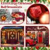 imageZubebe 2 Pcs 8quot Extra Large Size Christmas Hanging Ball Ornaments Oversized Huge Big Xmas Christmas Plastic Balls for Outside Lawn Yard Tree Hanging DecorationsGlitter BlackShiny Orange