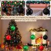 imageZubebe 2 Pcs 8quot Extra Large Size Christmas Hanging Ball Ornaments Oversized Huge Big Xmas Christmas Plastic Balls for Outside Lawn Yard Tree Hanging DecorationsMatte PurpleMatte Black  Shiny Black