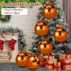 imageZubebe 2 Pcs 8quot Extra Large Size Christmas Hanging Ball Ornaments Oversized Huge Big Xmas Christmas Plastic Balls for Outside Lawn Yard Tree Hanging DecorationsGlitter BlackShiny Orange