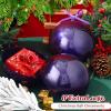 imageZubebe 2 Pcs 8quot Extra Large Size Christmas Hanging Ball Ornaments Oversized Huge Big Xmas Christmas Plastic Balls for Outside Lawn Yard Tree Hanging DecorationsMatte PurpleShiny Purple