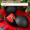 imageZubebe 2 Pcs 8quot Extra Large Size Christmas Hanging Ball Ornaments Oversized Huge Big Xmas Christmas Plastic Balls for Outside Lawn Yard Tree Hanging DecorationsGlitter BlackGlitter Black