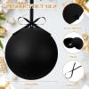 imageZubebe 2 Pcs 8quot Extra Large Size Christmas Hanging Ball Ornaments Oversized Huge Big Xmas Christmas Plastic Balls for Outside Lawn Yard Tree Hanging DecorationsGlitter BlackMatte Black  Shiny Black