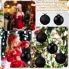 imageZubebe 2 Pcs 8quot Extra Large Size Christmas Hanging Ball Ornaments Oversized Huge Big Xmas Christmas Plastic Balls for Outside Lawn Yard Tree Hanging DecorationsMatte PurpleMatte Black  Shiny Black