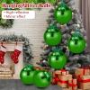 imageZubebe 2 Pcs 8quot Extra Large Size Christmas Hanging Ball Ornaments Oversized Huge Big Xmas Christmas Plastic Balls for Outside Lawn Yard Tree Hanging DecorationsMatte PurpleShiny Green