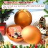 imageZubebe 2 Pcs 8quot Extra Large Size Christmas Hanging Ball Ornaments Oversized Huge Big Xmas Christmas Plastic Balls for Outside Lawn Yard Tree Hanging DecorationsGlitter BlackMatte Orange