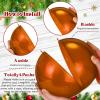 imageZubebe 2 Pcs 8quot Extra Large Size Christmas Hanging Ball Ornaments Oversized Huge Big Xmas Christmas Plastic Balls for Outside Lawn Yard Tree Hanging DecorationsGlitter BlackShiny Orange