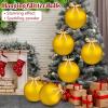 imageZubebe 2 Pcs 8quot Extra Large Size Christmas Hanging Ball Ornaments Oversized Huge Big Xmas Christmas Plastic Balls for Outside Lawn Yard Tree Hanging DecorationsMatte PurpleMatte Gold