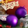 imageZubebe 2 Pcs 8quot Extra Large Size Christmas Hanging Ball Ornaments Oversized Huge Big Xmas Christmas Plastic Balls for Outside Lawn Yard Tree Hanging DecorationsGlitter BlackMatte Purple