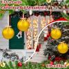imageZubebe 2 Pcs 8quot Extra Large Size Christmas Hanging Ball Ornaments Oversized Huge Big Xmas Christmas Plastic Balls for Outside Lawn Yard Tree Hanging DecorationsGlitter BlackMatte Gold