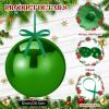 imageZubebe 2 Pcs 8quot Extra Large Size Christmas Hanging Ball Ornaments Oversized Huge Big Xmas Christmas Plastic Balls for Outside Lawn Yard Tree Hanging DecorationsGlitter BlackShiny Green