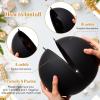 imageZubebe 2 Pcs 8quot Extra Large Size Christmas Hanging Ball Ornaments Oversized Huge Big Xmas Christmas Plastic Balls for Outside Lawn Yard Tree Hanging DecorationsMatte PurpleMatte Black  Shiny Black
