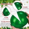 imageZubebe 2 Pcs 8quot Extra Large Size Christmas Hanging Ball Ornaments Oversized Huge Big Xmas Christmas Plastic Balls for Outside Lawn Yard Tree Hanging DecorationsGlitter BlackShiny Green