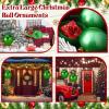 imageZubebe 2 Pcs 8quot Extra Large Size Christmas Hanging Ball Ornaments Oversized Huge Big Xmas Christmas Plastic Balls for Outside Lawn Yard Tree Hanging DecorationsMatte PurpleShiny Green