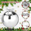 imageZubebe 2 Pcs 8quot Extra Large Size Christmas Hanging Ball Ornaments Oversized Huge Big Xmas Christmas Plastic Balls for Outside Lawn Yard Tree Hanging DecorationsGlitter BlackShiny Silver