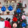 imageZubebe 2 Pcs 8quot Extra Large Size Christmas Hanging Ball Ornaments Oversized Huge Big Xmas Christmas Plastic Balls for Outside Lawn Yard Tree Hanging DecorationsMatte PurpleMatte Blue