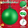 imageZubebe 2 Pcs 8quot Extra Large Size Christmas Hanging Ball Ornaments Oversized Huge Big Xmas Christmas Plastic Balls for Outside Lawn Yard Tree Hanging DecorationsGlitter BlackMatte Green
