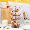imageZubebe 2 Pcs Egg Basket Storage Spiral Fresh Egg Collecting Holder Countertop Metal Wire Rack Functional Dispenser for Kitchen Display94handle Style146