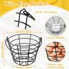 imageZubebe 2 Pcs Egg Basket Storage Spiral Fresh Egg Collecting Holder Countertop Metal Wire Rack Functional Dispenser for Kitchen Display94handle Style146