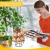 imageZubebe 2 Pcs Egg Basket Storage Spiral Fresh Egg Collecting Holder Countertop Metal Wire Rack Functional Dispenser for Kitchen Display94handle Style94