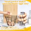 imageZubebe 2 Pcs Egg Basket Storage Spiral Fresh Egg Collecting Holder Countertop Metal Wire Rack Functional Dispenser for Kitchen Display94handle Style94