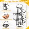 imageZubebe 2 Pcs Egg Basket Storage Spiral Fresh Egg Collecting Holder Countertop Metal Wire Rack Functional Dispenser for Kitchen Display94handle Style94