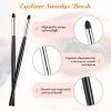 imageZubebe 2 Pcs Eyeliner Smudge Brush Pencil Soft Makeup Tool Eyeshadow Blending Brush Eye Pencil Brush Eyeliner Smudge Tool Set for Blending Eye Shadow Liner Sponge 62 Inch