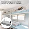 imageZubebe 2 Pieces Bedside Shelf for Bed with 10 Pairs Hooks Bunk Bed Shelf for Top Bunk Bedside Caddy Hanging Storage Basket Black Metal Organizer for Book Phones Drinks College Dorm Home Office Desk