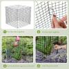 imageZubebe 20 Pack Small Wire Plant Protectors Square Plant Protectors from Animals Mesh Cage Chicken Wire Cloche for Shrubs and Vegetables with Ground Stakes and Nylon Ties 12 x 12 Inch