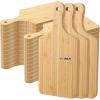 imageZubebe 24 Pcs Cutting Board Bulk 11 x 5 Inch Wood Chopping Board Blank Small Laser Engraving Mini Charcuterie Serving Boards for Wedding Housewarming Gift BambooBamboo