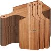 imageZubebe 24 Pcs Cutting Board Bulk 11 x 5 Inch Wood Chopping Board Blank Small Laser Engraving Mini Charcuterie Serving Boards for Wedding Housewarming Gift BambooAcacia