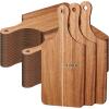 imageZubebe 24 Pcs Cutting Board Bulk 11 x 5 Inch Wood Chopping Board Blank Small Laser Engraving Mini Charcuterie Serving Boards for Wedding Housewarming Gift BambooAcacia