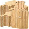 imageZubebe 24 Pcs Cutting Board Bulk 11 x 5 Inch Wood Chopping Board Blank Small Laser Engraving Mini Charcuterie Serving Boards for Wedding Housewarming Gift BambooBamboo