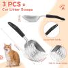 imageZubebe 3 Pack Stainless Steel Cat Litter Box with 3 Pcs Litter Scoop Litter Box Metal Litter Scoops Never Absorbs Odor Rustproof Non Stick Smooth Surface236 x 158 x 79 Inches236 x 158 x 79 Inches