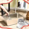 imageZubebe 3 Pack Stainless Steel Cat Litter Box with 3 Pcs Litter Scoop Litter Box Metal Litter Scoops Never Absorbs Odor Rustproof Non Stick Smooth Surface236 x 158 x 79 Inches236 x 158 x 79 Inches