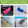imageZubebe 3 Pcs Duster Refill Reusable Fleece Duster Refills Feather Flat Dusters Multi Surface Washable Cleaning Pads Tools for Home Blinds Car Pet Furniture Fans WhiteBlueYellowBright Color
