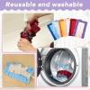 imageZubebe 3 Pcs Duster Refill Reusable Fleece Duster Refills Feather Flat Dusters Multi Surface Washable Cleaning Pads Tools for Home Blinds Car Pet Furniture Fans WhiteBlueYellowColorful