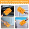 imageZubebe 3 Pcs Duster Refill Reusable Fleece Duster Refills Feather Flat Dusters Multi Surface Washable Cleaning Pads Tools for Home Blinds Car Pet Furniture Fans WhiteBlueYellowOrange