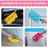 imageZubebe 3 Pcs Duster Refill Reusable Fleece Duster Refills Feather Flat Dusters Multi Surface Washable Cleaning Pads Tools for Home Blinds Car Pet Furniture Fans WhiteBlueYellowWatermelon Red blue yellow
