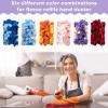 imageZubebe 3 Pcs Duster Refill Reusable Fleece Duster Refills Feather Flat Dusters Multi Surface Washable Cleaning Pads Tools for Home Blinds Car Pet Furniture Fans WhiteBlueYellowColorful