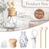 imageZubebe 30 Pack Car Air Freshener Diffuser with Vent Clip Empty Car Diffuser Bottles for Essential Oil Perfume Glass Bottle with Wooden Caps StickSquareSkull