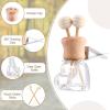 imageZubebe 30 Pack Car Air Freshener Diffuser with Vent Clip Empty Car Diffuser Bottles for Essential Oil Perfume Glass Bottle with Wooden Caps StickSquareHeart