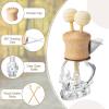 imageZubebe 30 Pack Car Air Freshener Diffuser with Vent Clip Empty Car Diffuser Bottles for Essential Oil Perfume Glass Bottle with Wooden Caps StickSquareSkull