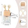 imageZubebe 30 Pack Car Air Freshener Diffuser with Vent Clip Empty Car Diffuser Bottles for Essential Oil Perfume Glass Bottle with Wooden Caps StickSquareClassic