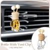 imageZubebe 30 Pack Car Air Freshener Diffuser with Vent Clip Empty Car Diffuser Bottles for Essential Oil Perfume Glass Bottle with Wooden Caps StickSquareSkull