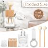 imageZubebe 30 Pack Car Air Freshener Diffuser with Vent Clip Empty Car Diffuser Bottles for Essential Oil Perfume Glass Bottle with Wooden Caps StickSquareSquare